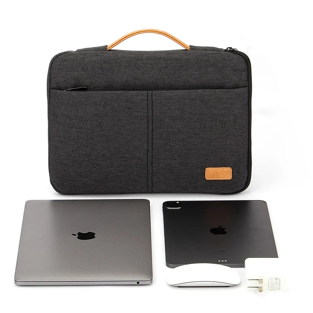 14" 15.6" Laptop Sleeve Bag Pouch for MacBook HP Dell Acer, Shockproof Business Travel Briefcase for Men, Durable Polyester Computer Case thumbnail 5