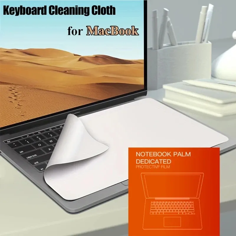 Microfiber Keyboard Cover & Screen Cleaner Cloth for MacBook Pro 13/15/16 Inch - Dustproof, Anti-Oil, Premium Cleaning Kit thumbnail 1