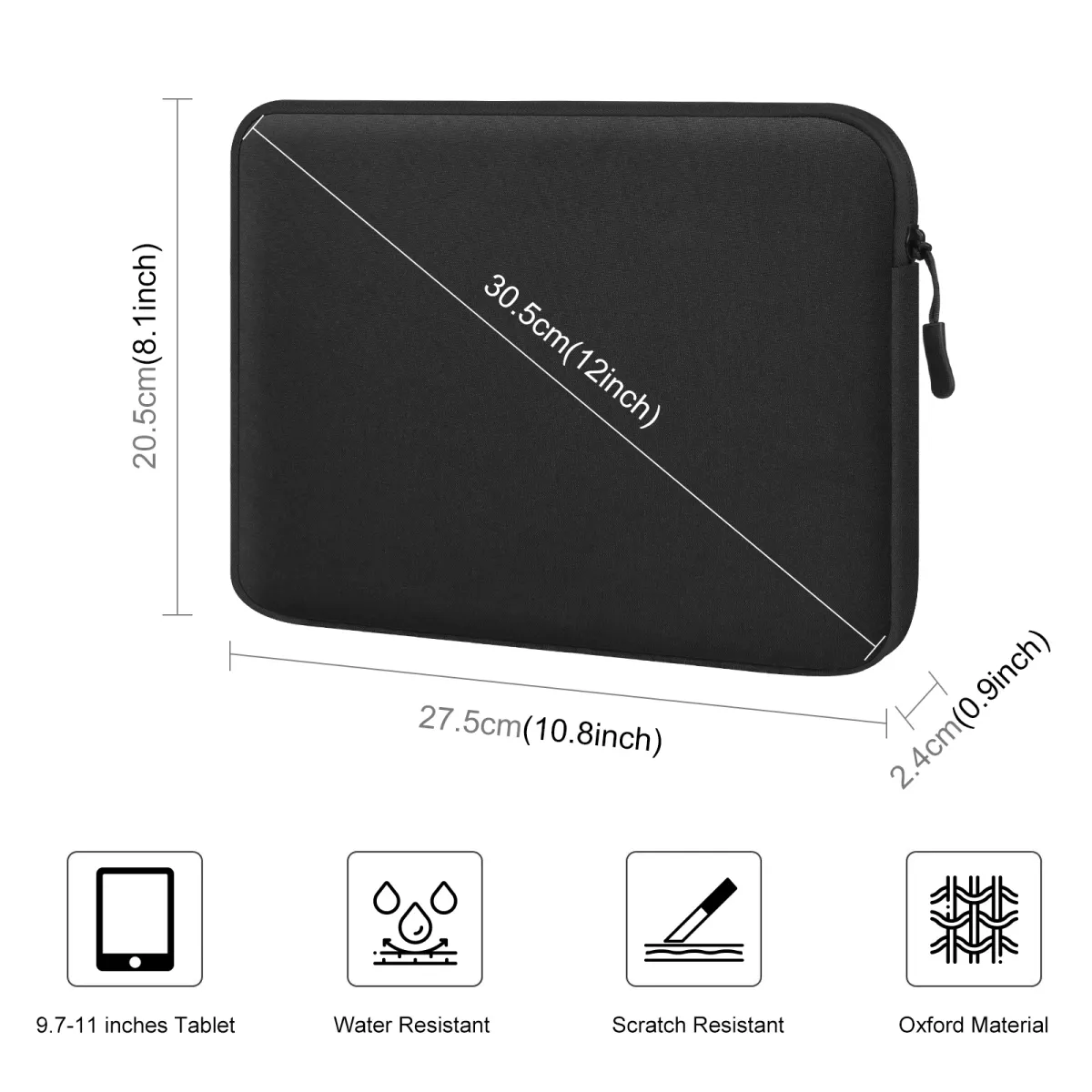 HAWEEL 11-16 Inch Laptop Sleeve Case for MacBook Air Pro, Lightweight Padded Notebook Tablet Bag with Zipper, Polyester & Crystal Fluff Protection showcase 5