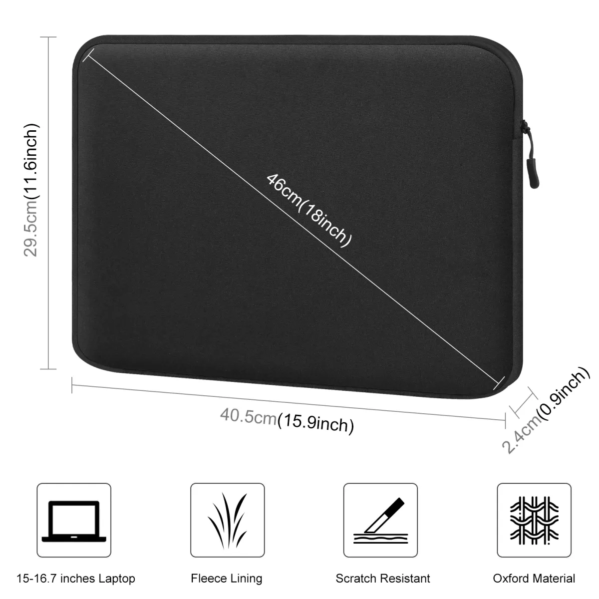 HAWEEL 11-16 Inch Laptop Sleeve Case for MacBook Air Pro, Lightweight Padded Notebook Tablet Bag with Zipper, Polyester & Crystal Fluff Protection showcase 11