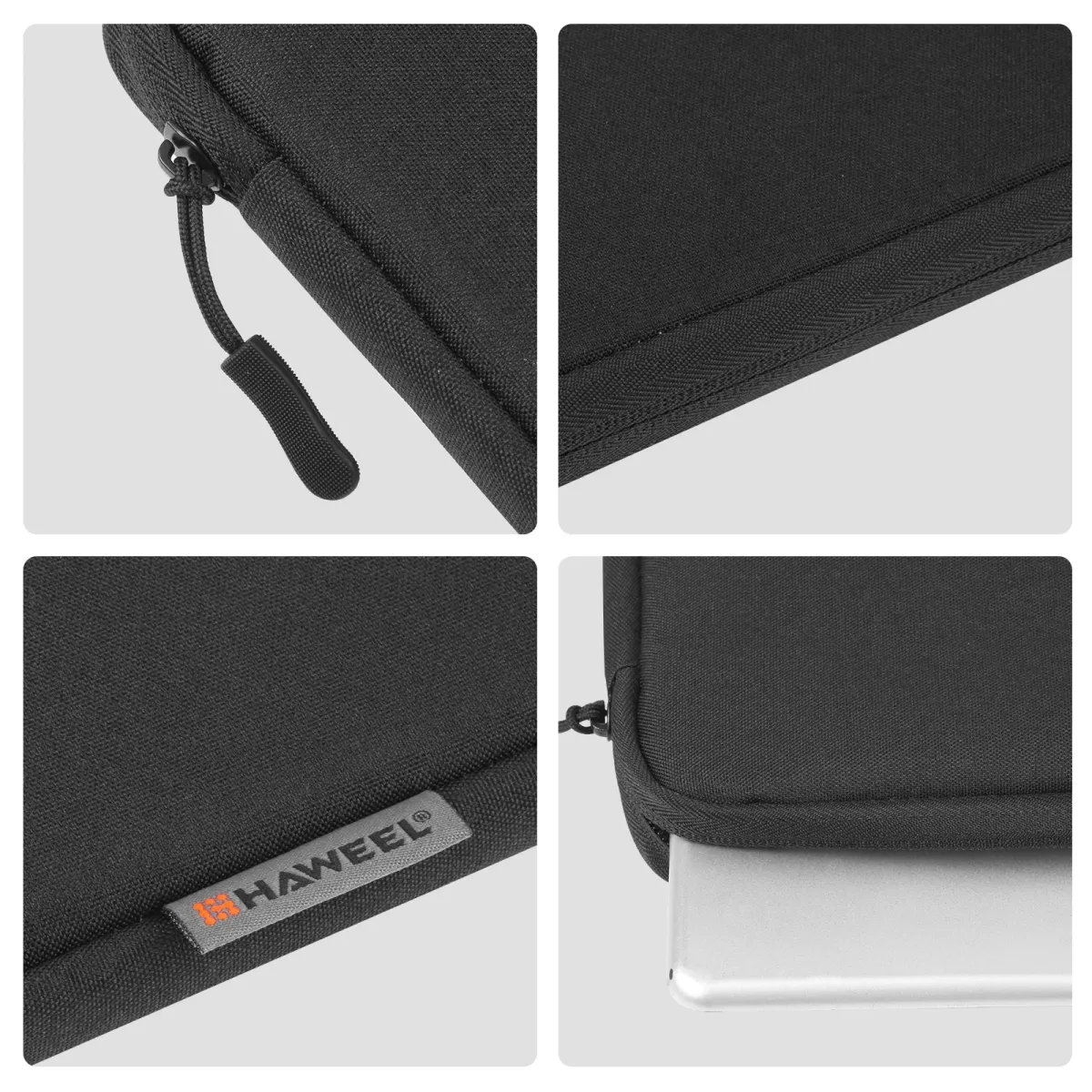 HAWEEL 11-16 Inch Laptop Sleeve Case for MacBook Air Pro, Lightweight Padded Notebook Tablet Bag with Zipper, Polyester & Crystal Fluff Protection showcase 12
