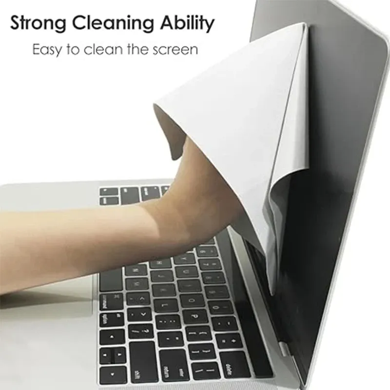 Microfiber Laptop Screen Cleaning Cloth & Keyboard Protector for MacBook Pro 13/15/16 Inch - Dustproof, Anti-Fingerprint, Durable 0.4mm Thickness thumbnail 1