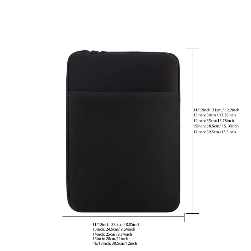 11-17 Inch Laptop Bag Protective Sleeve Case with Front Pocket for Power Accessories, Casual Polyester Computer Bag for Men & Women thumbnail 2
