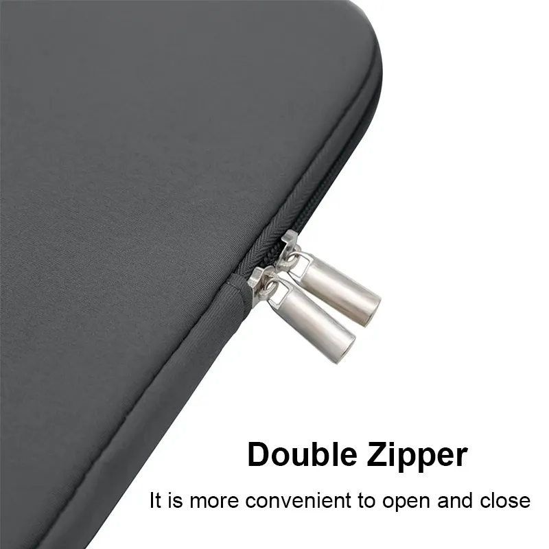13-15.6 Inch Laptop Sleeve Bag Case for MacBook Air Pro, Dell, Lenovo, Xiaomi - 360° Protection, Double Zipper, Water-Resistant thumbnail 4