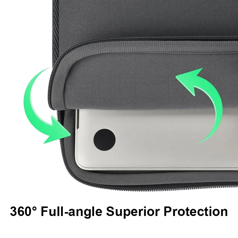 13-15.6 Inch Laptop Sleeve Bag Case for MacBook Air Pro, Dell, Lenovo, Xiaomi - 360° Protection, Double Zipper, Water-Resistant showcase 3