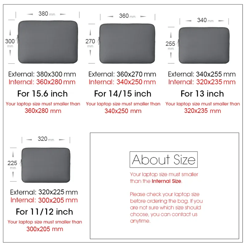 13-15.6 Inch Laptop Sleeve Bag Case for MacBook Air Pro, Dell, Lenovo, Xiaomi - 360° Protection, Double Zipper, Water-Resistant showcase 1