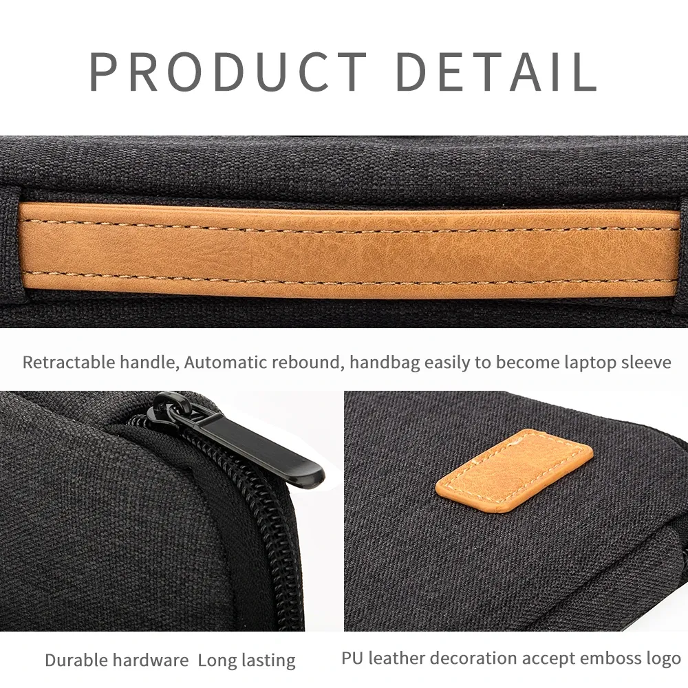 14/15.6 Inch Laptop Sleeve Bag Pouch for MacBook, HP, Dell, Acer - Shockproof Business Travel Briefcase for Men showcase 6