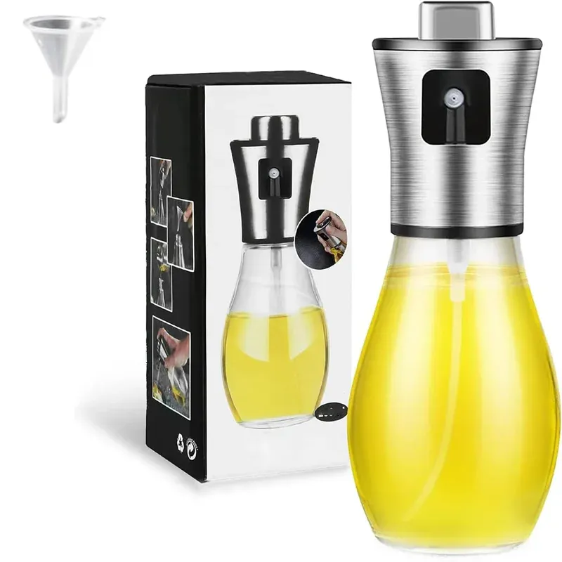 Olive Oil Sprayer for Cooking,200ml glass Olive oil sprayer,  Vegetable Oil sprayer with funnel ,Oil sprayer,Baking, Frying, BBQ showcase 1