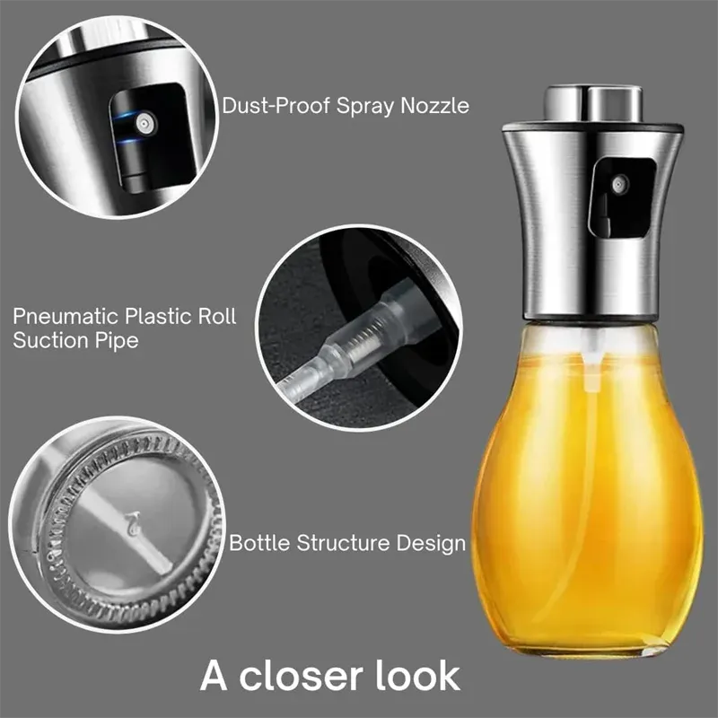 Olive Oil Sprayer for Cooking,200ml glass Olive oil sprayer,  Vegetable Oil sprayer with funnel ,Oil sprayer,Baking, Frying, BBQ showcase 3