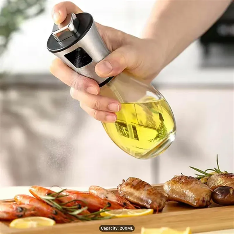 Olive Oil Sprayer for Cooking,200ml glass Olive oil sprayer,  Vegetable Oil sprayer with funnel ,Oil sprayer,Baking, Frying, BBQ showcase 13