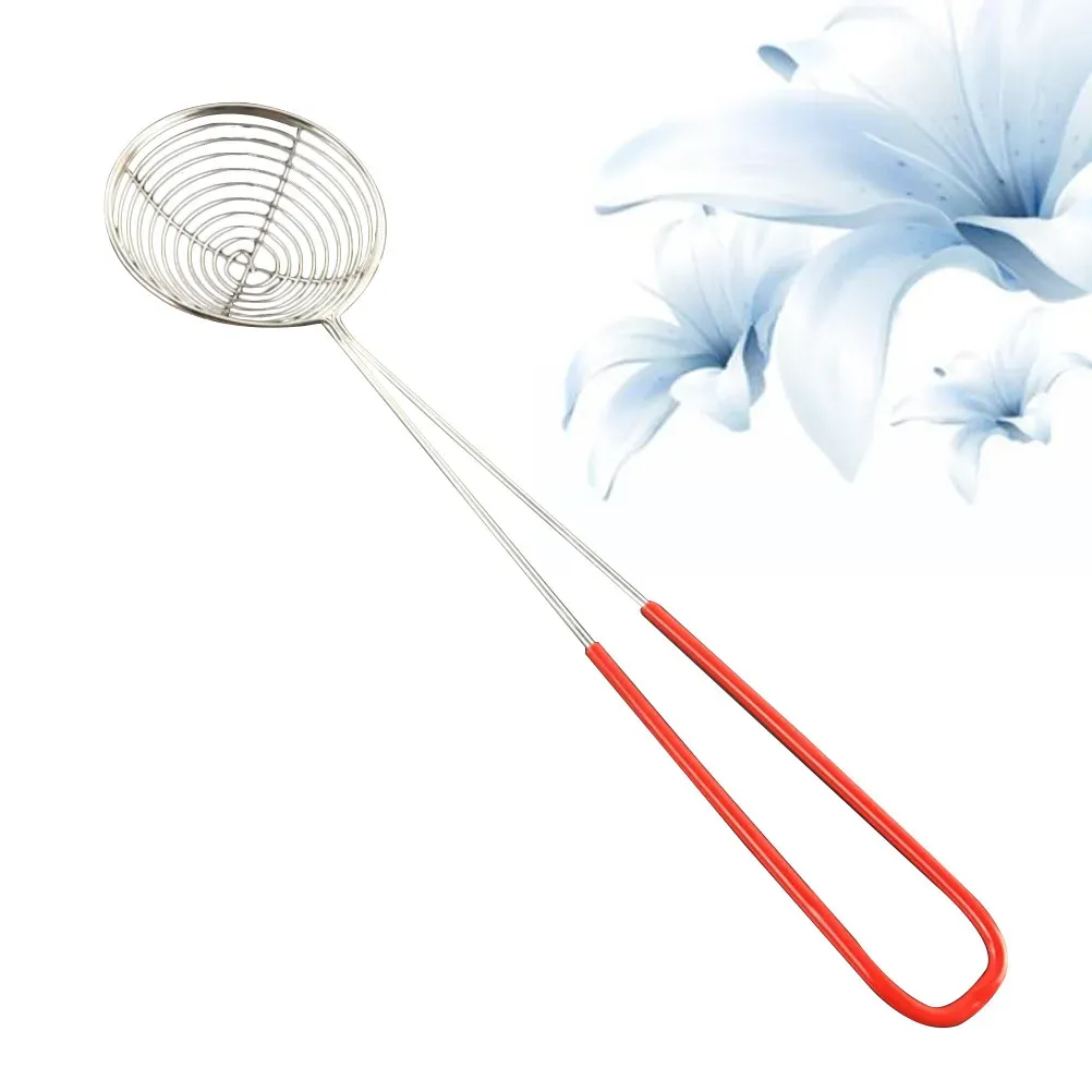 Premium Stainless Steel Spider Strainer Spoon - Deep Frying, Draining Oil, Cooking Utensil for Dumplings, Vegetables, Fries, and Pearl Milk Tea - Kitchen Skimmer Tool showcase 6