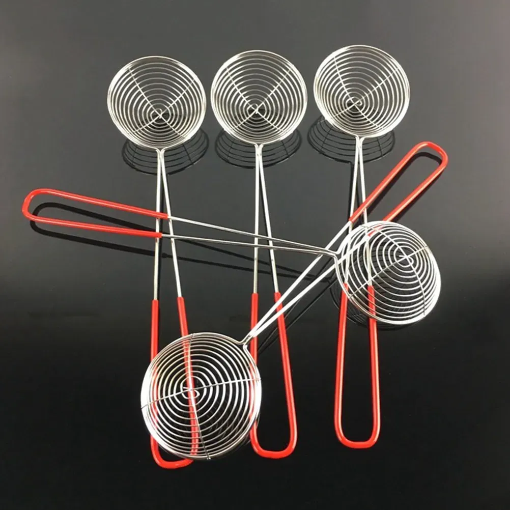 Premium Stainless Steel Spider Strainer Spoon - Deep Frying, Draining Oil, Cooking Utensil for Dumplings, Vegetables, Fries, and Pearl Milk Tea - Kitchen Skimmer Tool thumbnail 5