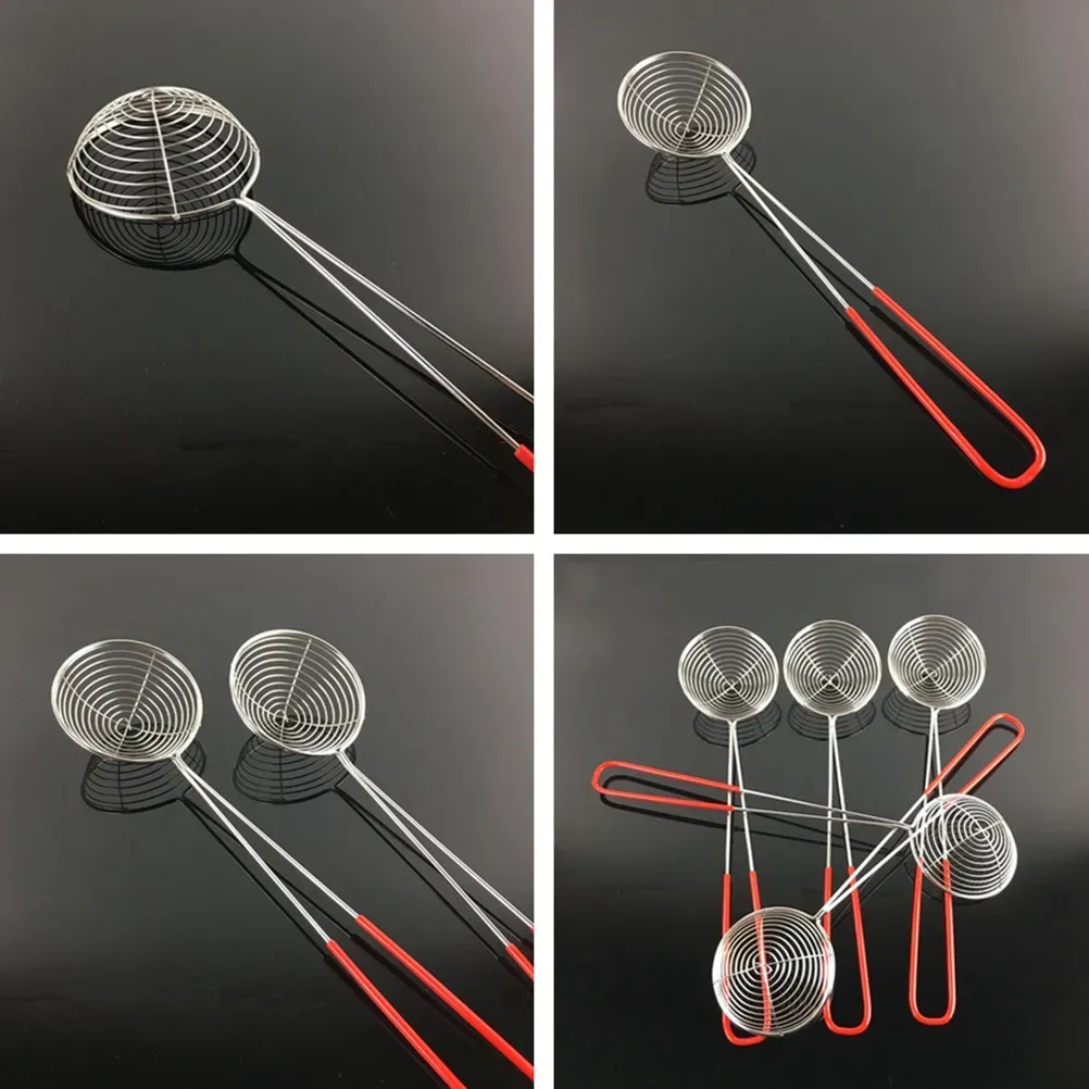 Premium Stainless Steel Spider Strainer Spoon - Deep Frying, Draining Oil, Cooking Utensil for Dumplings, Vegetables, Fries, and Pearl Milk Tea - Kitchen Skimmer Tool thumbnail 6