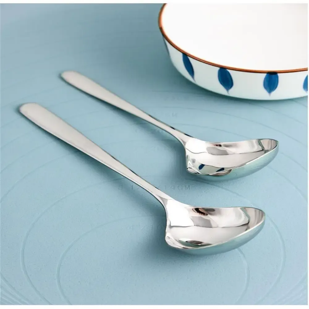 304 Stainless Steel Soup Spoon - Large Head, Long Handle, Thickened Deep Bowl for Rice, Porridge, Stews - Durable & Easy Clean Kitchen Utensil showcase 5