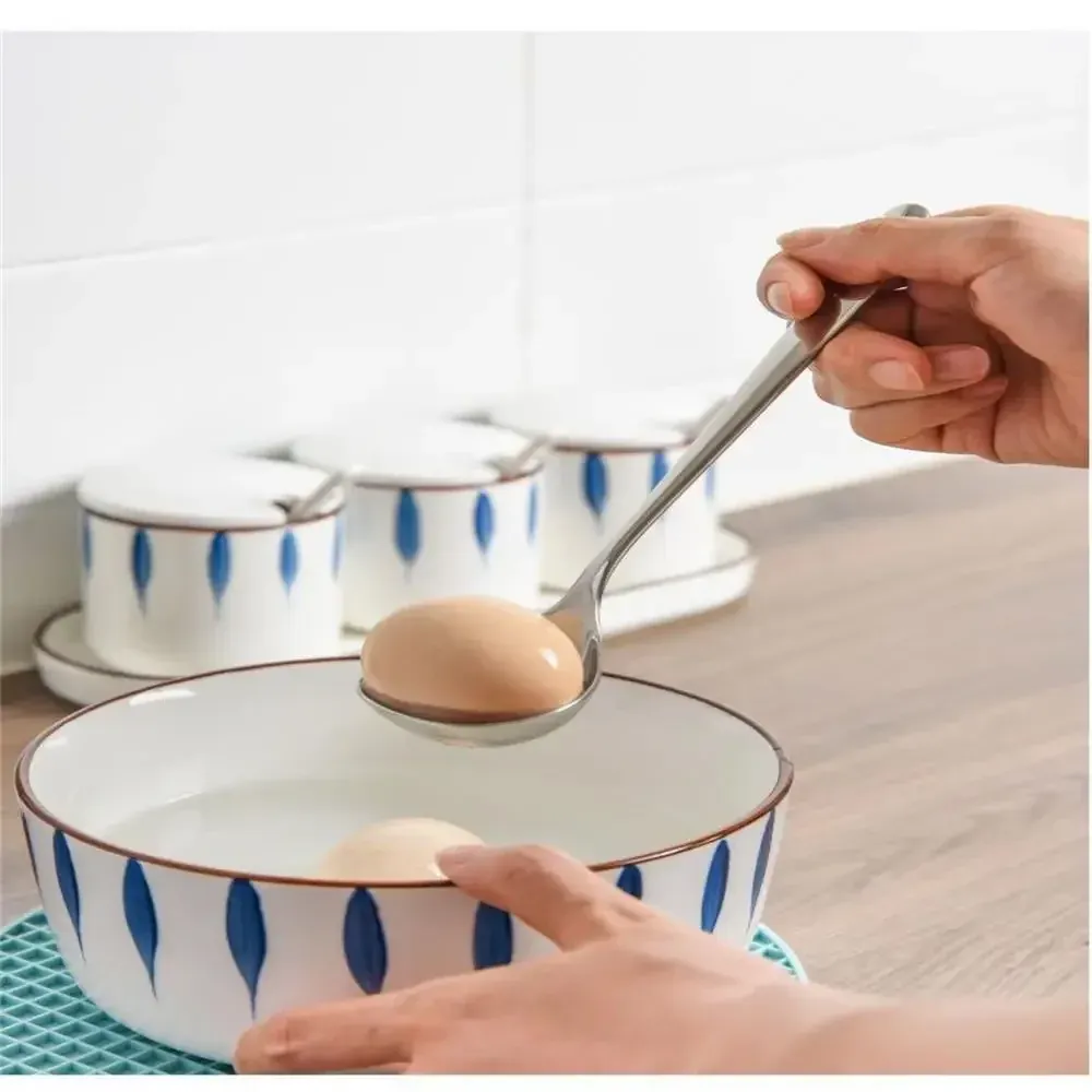 304 Stainless Steel Soup Spoon - Large Head, Long Handle, Thickened Deep Bowl for Rice, Porridge, Stews - Durable & Easy Clean Kitchen Utensil showcase 6