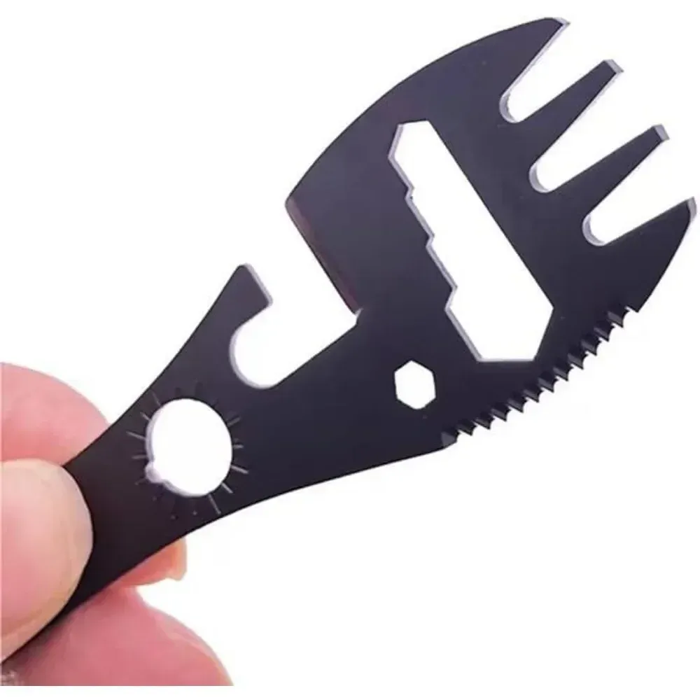5-in-1 Stainless Steel Camping Utensil Set | Portable Outdoor Survival Gear | Fork, Spoon, Opener for Hiking, Travel, Backpacking | Durable & Eco-Friendly Tableware showcase 5