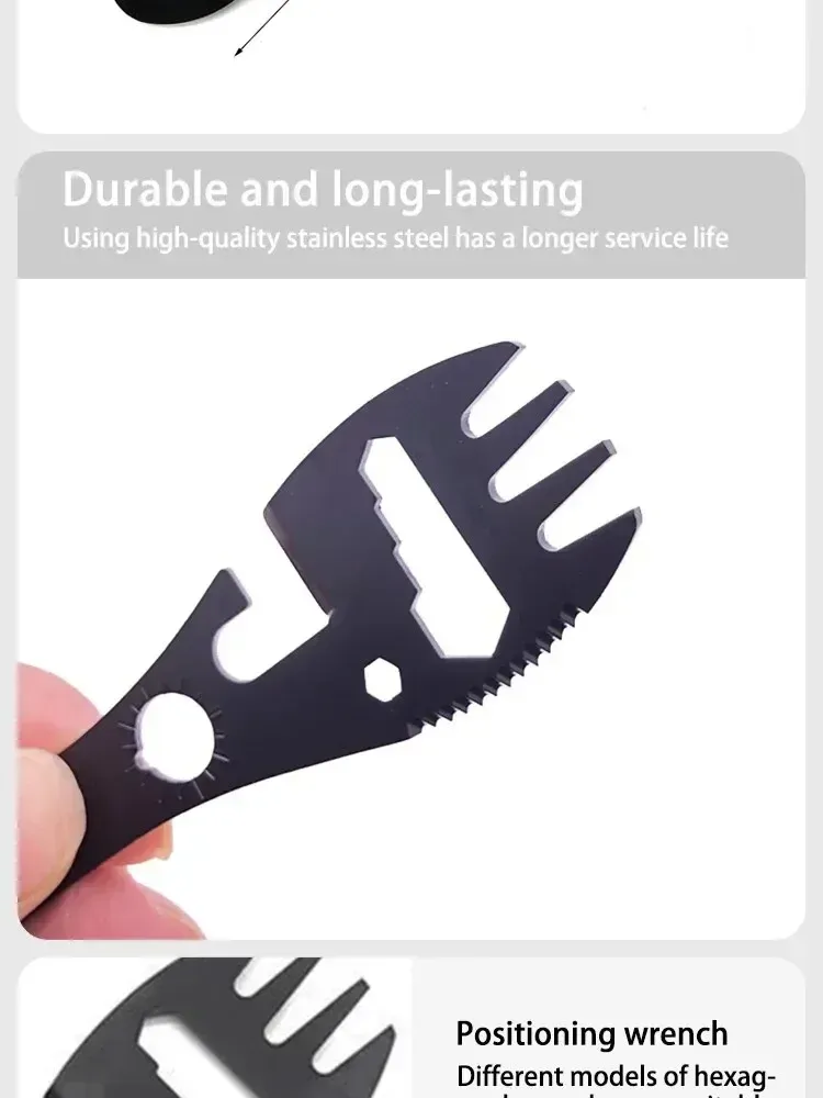 5-in-1 Stainless Steel Camping Utensils Set: Portable Outdoor Survival Gear, Multi-tool Cutlery Fork Spoon Bottle Opener for Hiking, Travel, and Picnics showcase 3