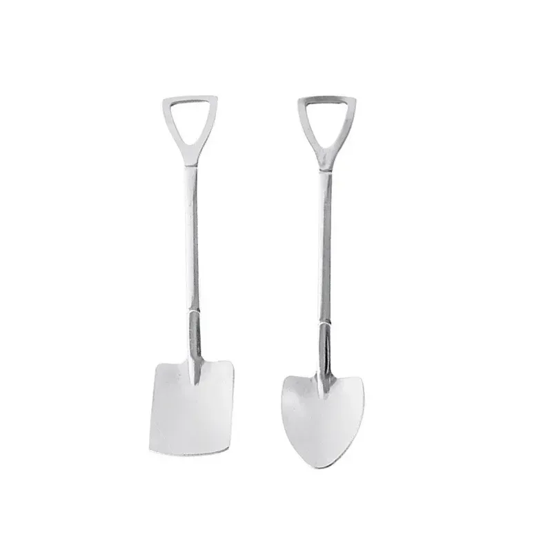 Creative Stainless Steel Spade Spoon Set - 4PCS Ice Cream Dessert Tea Coffee Spoons, Durable & Rust-Resistant Tableware for Kitchen Use showcase 13