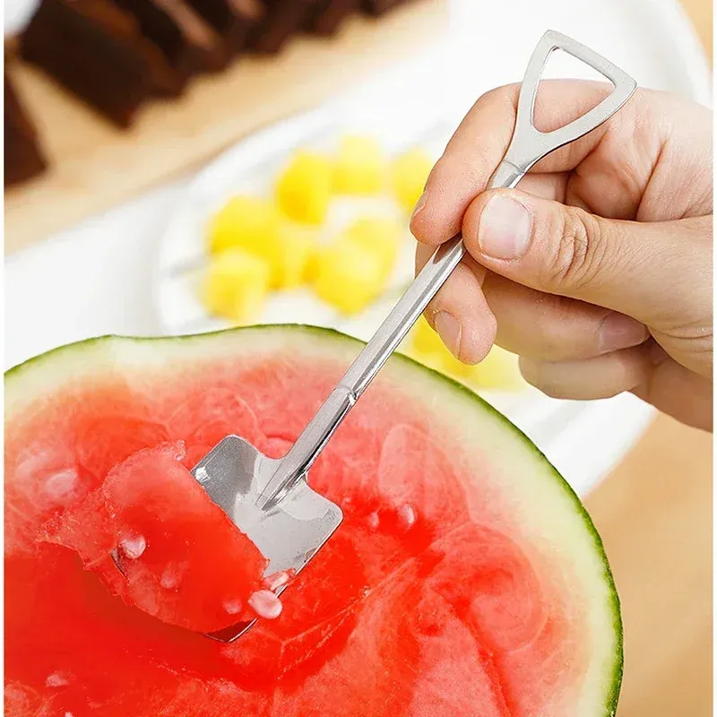 Creative Stainless Steel Spade Spoon Set - 4PCS Ice Cream Dessert Tea Coffee Spoons, Durable & Rust-Resistant Tableware for Kitchen Use thumbnail 3