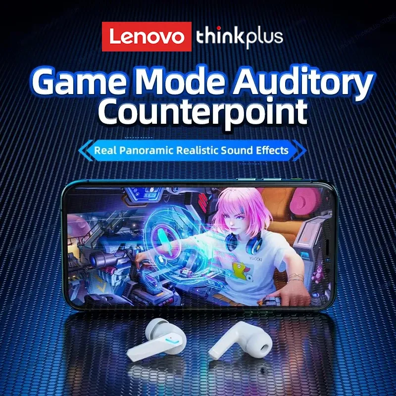 Lenovo GM2 Pro Bluetooth 5.3 Earphones: 9D Stereo Wireless Headphones with Mic, Dual Music/Game Modes, Low Latency, Active Noise Cancelling for Sports & Gaming thumbnail 5