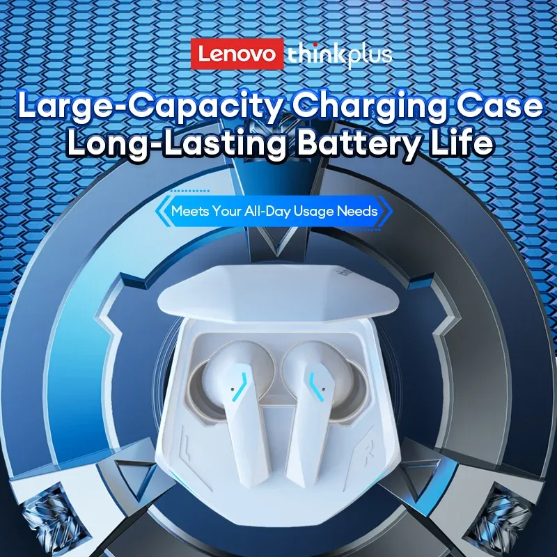 Lenovo GM2 Pro TWS Wireless Earbuds, Bluetooth 5.3 Gaming Headphones with Low Latency, HIFI Stereo Sound, Active Noise Cancelling, Dual Mode for Music & Sports, Long Battery Life thumbnail 1