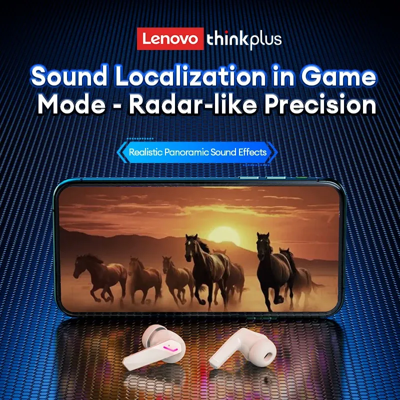 Lenovo GM2 Pro TWS Wireless Earbuds, Bluetooth 5.3 Gaming Headphones with Low Latency, HIFI Stereo Sound, Active Noise Cancelling, Dual Mode for Music & Sports, Long Battery Life thumbnail 4