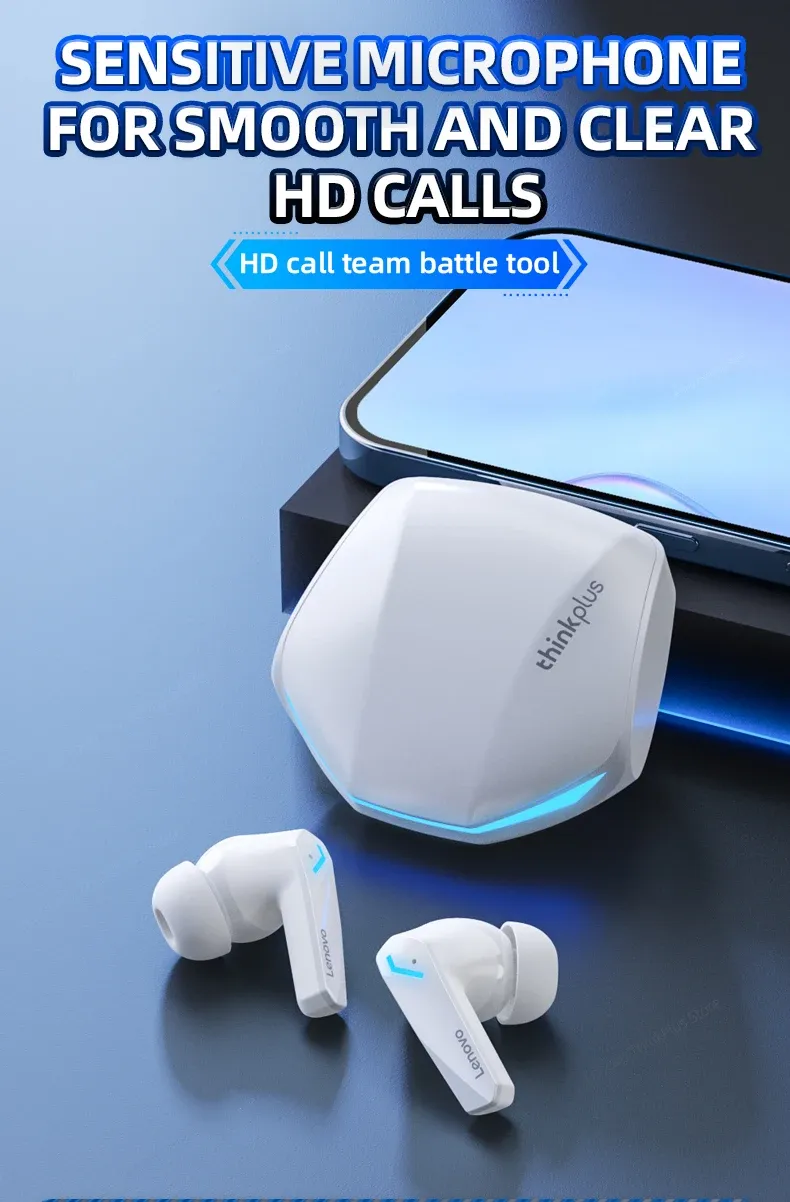 Lenovo GM2 Pro TWS Wireless Earbuds, Bluetooth 5.3 Gaming Headphones with Low Latency, HIFI Stereo Sound, Active Noise Cancelling, Dual Mode for Music & Sports, Long Battery Life showcase 14