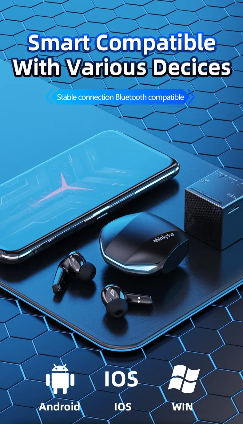 Lenovo GM2 Pro TWS Wireless Earbuds, Bluetooth 5.3 Gaming Headphones with Low Latency, HIFI Stereo Sound, Active Noise Cancelling, Dual Mode for Music & Sports, Long Battery Life showcase 19