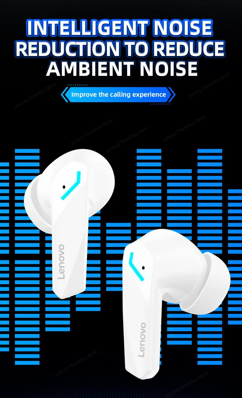 Lenovo GM2 Pro TWS Wireless Earbuds, Bluetooth 5.3 Gaming Headphones with Low Latency, HIFI Stereo Sound, Active Noise Cancelling, Dual Mode for Music & Sports, Long Battery Life showcase 16