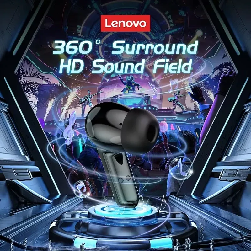 Lenovo GM2 Pro Wireless Bluetooth 5.3 Earphones, Gaming Low Latency Dual Mode Music Earbuds with Mic, Sports In-Ear Headset for Mobile Phones thumbnail 3