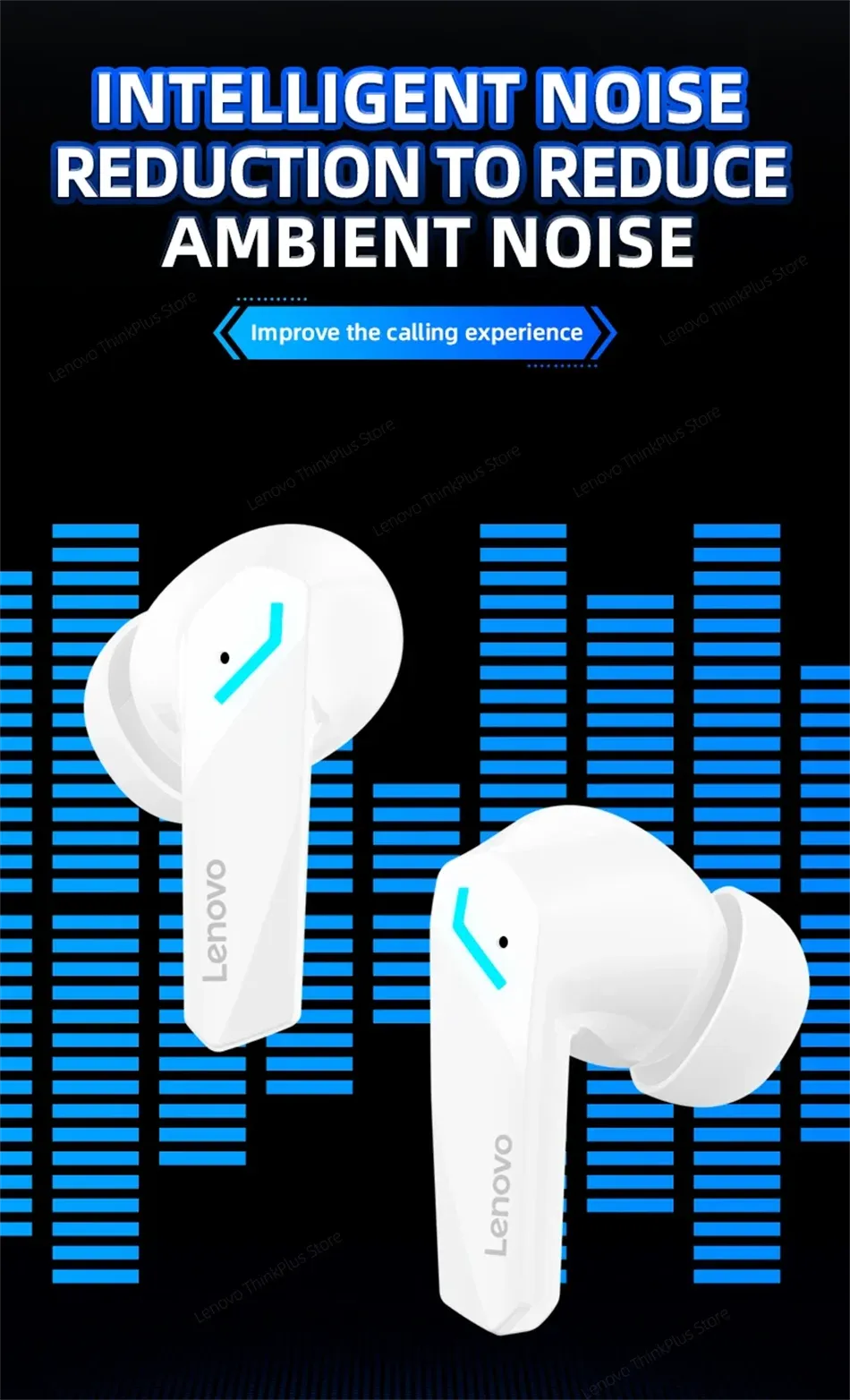 Lenovo GM2 Pro Wireless Bluetooth 5.3 Earphones, Gaming Low Latency Dual Mode Music Earbuds with Mic, Sports In-Ear Headset for Mobile Phones showcase 10