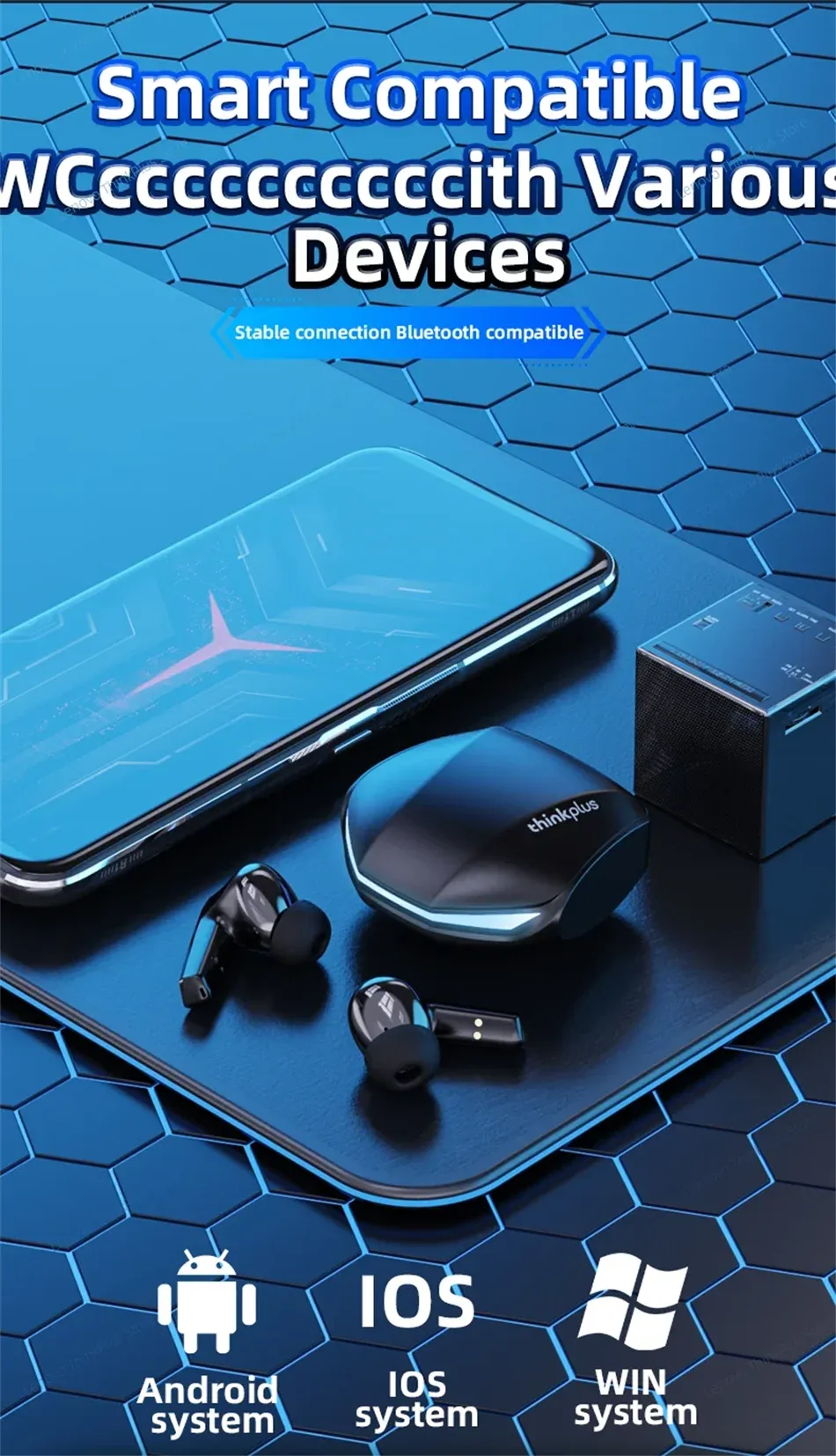 Lenovo GM2 Pro Wireless Bluetooth 5.3 Earphones, Gaming Low Latency Dual Mode Music Earbuds with Mic, Sports In-Ear Headset for Mobile Phones showcase 13