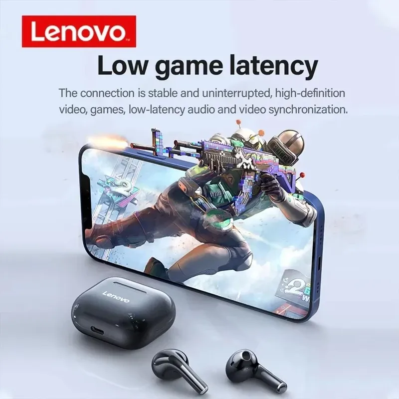 New LP40 Bluetooth V5.0 Wireless Earbuds, Sweatproof Lightweight Headphones with Mic, Compatible with Smartphones and Laptops for Sports and Daily Use thumbnail 3