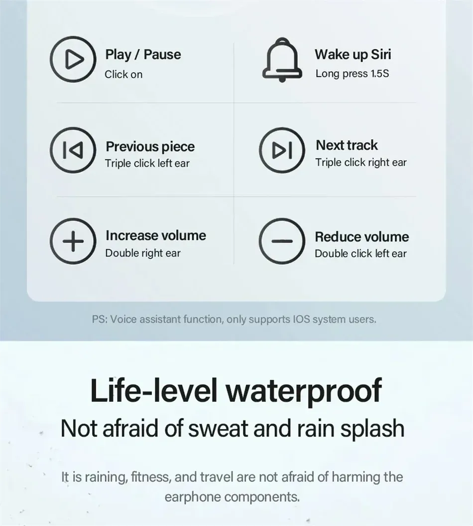 New LP40 Bluetooth V5.0 Wireless Earbuds, Sweatproof Lightweight Headphones with Mic, Compatible with Smartphones and Laptops for Sports and Daily Use showcase 16