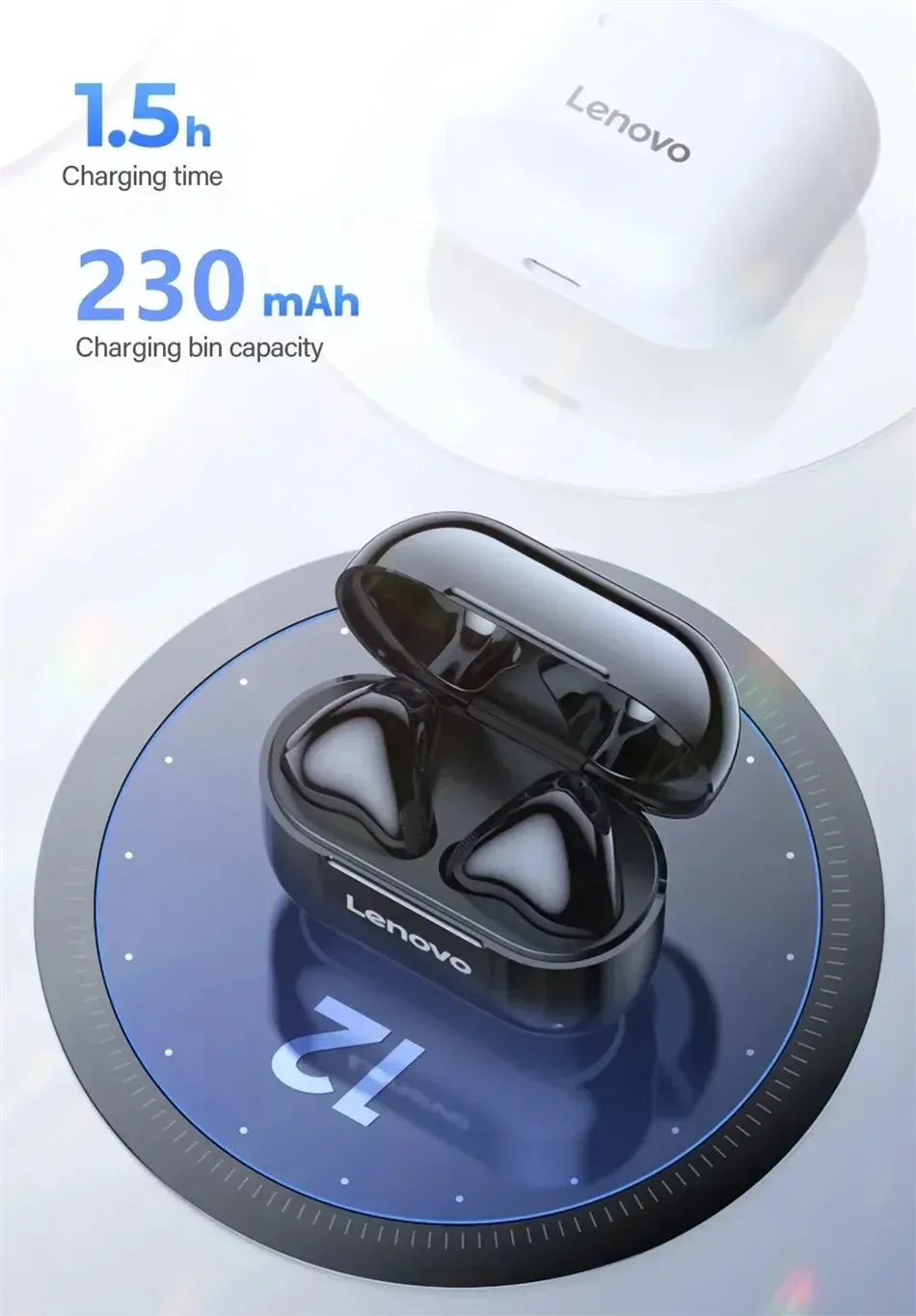 New LP40 Bluetooth V5.0 Wireless Earbuds, Sweatproof Lightweight Headphones with Mic, Compatible with Smartphones and Laptops for Sports and Daily Use showcase 14
