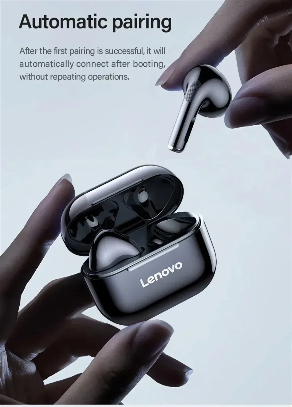 New LP40 Bluetooth V5.0 Wireless Earbuds, Sweatproof Lightweight Headphones with Mic, Compatible with Smartphones and Laptops for Sports and Daily Use showcase 10