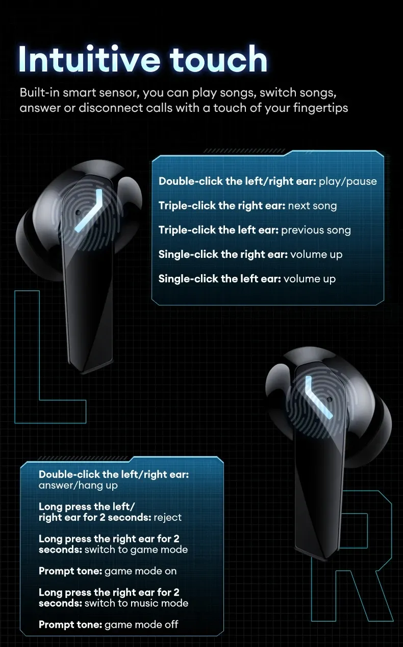 Lenovo XT53 Wireless Bluetooth 5.4 Earphones with LED Display, IPX4 Waterproof, Low Latency Gaming Mode, 26H Battery Life, Immersive 3D Stereo Sound for Mobile Gamers & Music Lovers showcase 8