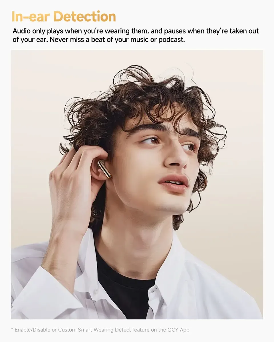 QCY MeloBuds Pro Wireless Earbuds with 46dB Hybrid ANC, Bluetooth 5.3, Hi-Res LDAC Audio, 6 Mics, 34H Battery Life, In-Ear Detection - Perfect for Calls & Music on the Go showcase 9