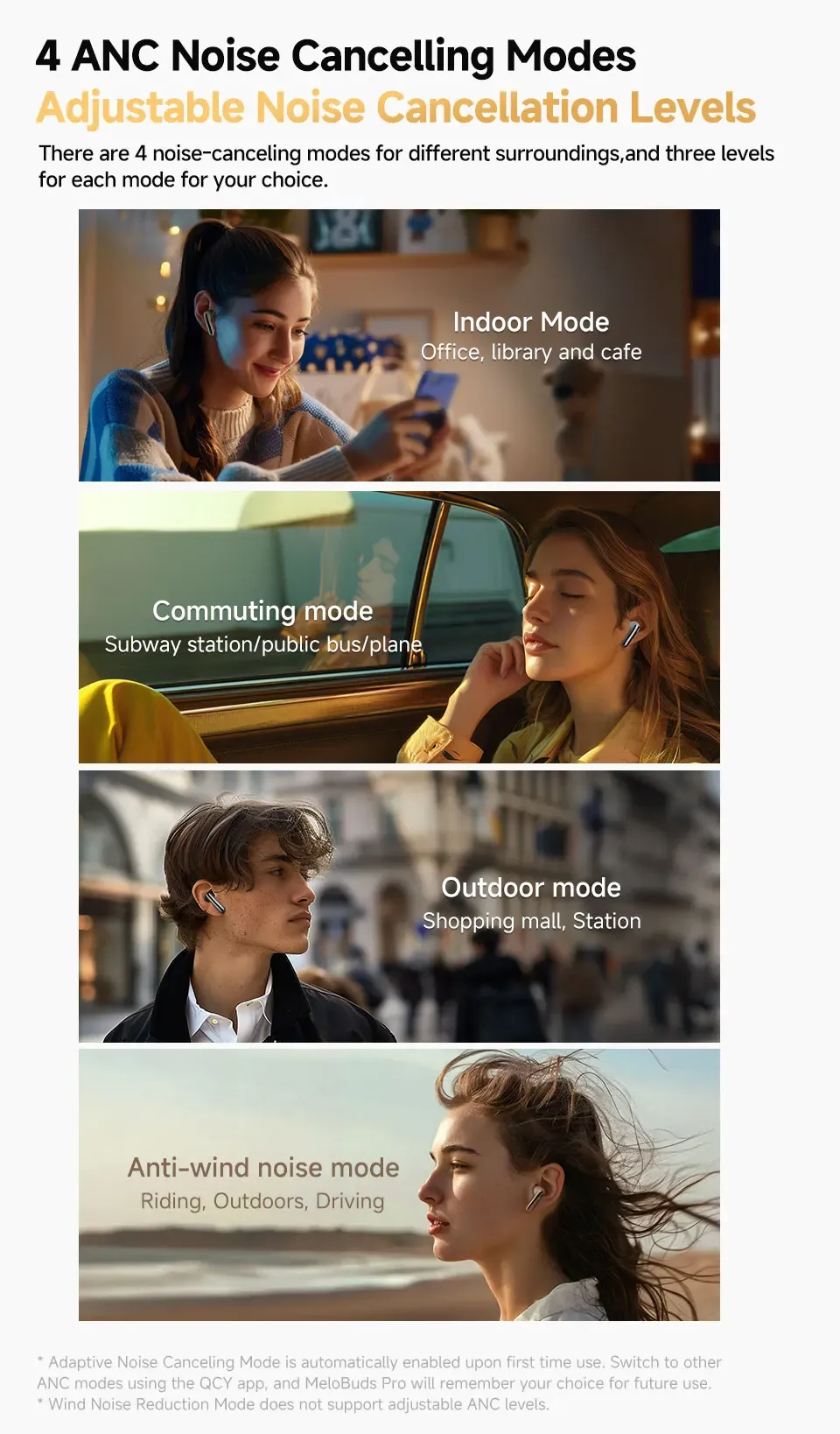 QCY MeloBuds Pro Wireless Earbuds with 46dB Hybrid ANC, Bluetooth 5.3, Hi-Res LDAC Audio, 6 Mics, 34H Battery Life, In-Ear Detection - Perfect for Calls & Music on the Go showcase 6