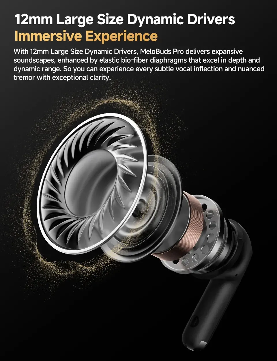 QCY MeloBuds Pro Wireless Earbuds with 46dB Hybrid ANC, Bluetooth 5.3, Hi-Res LDAC Audio, 6 Mics, 34H Battery Life, In-Ear Detection - Perfect for Calls & Music on the Go showcase 12