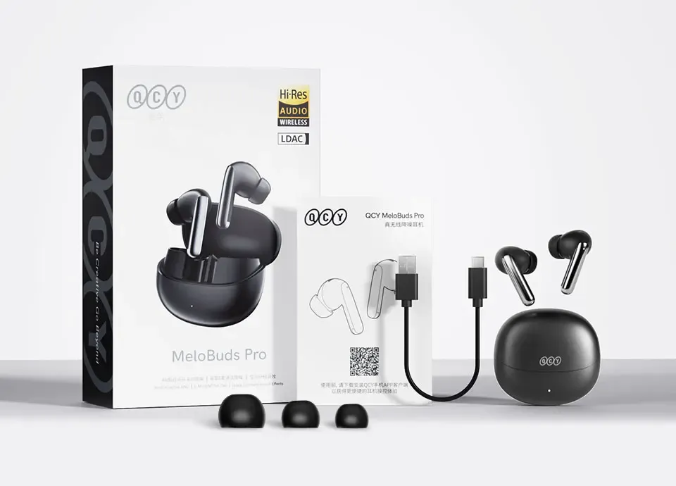 QCY MeloBuds Pro Wireless Earbuds with 46dB Hybrid ANC, Bluetooth 5.3, Hi-Res LDAC Audio, 6 Mics, 34H Battery Life, In-Ear Detection - Perfect for Calls & Music on the Go showcase 20