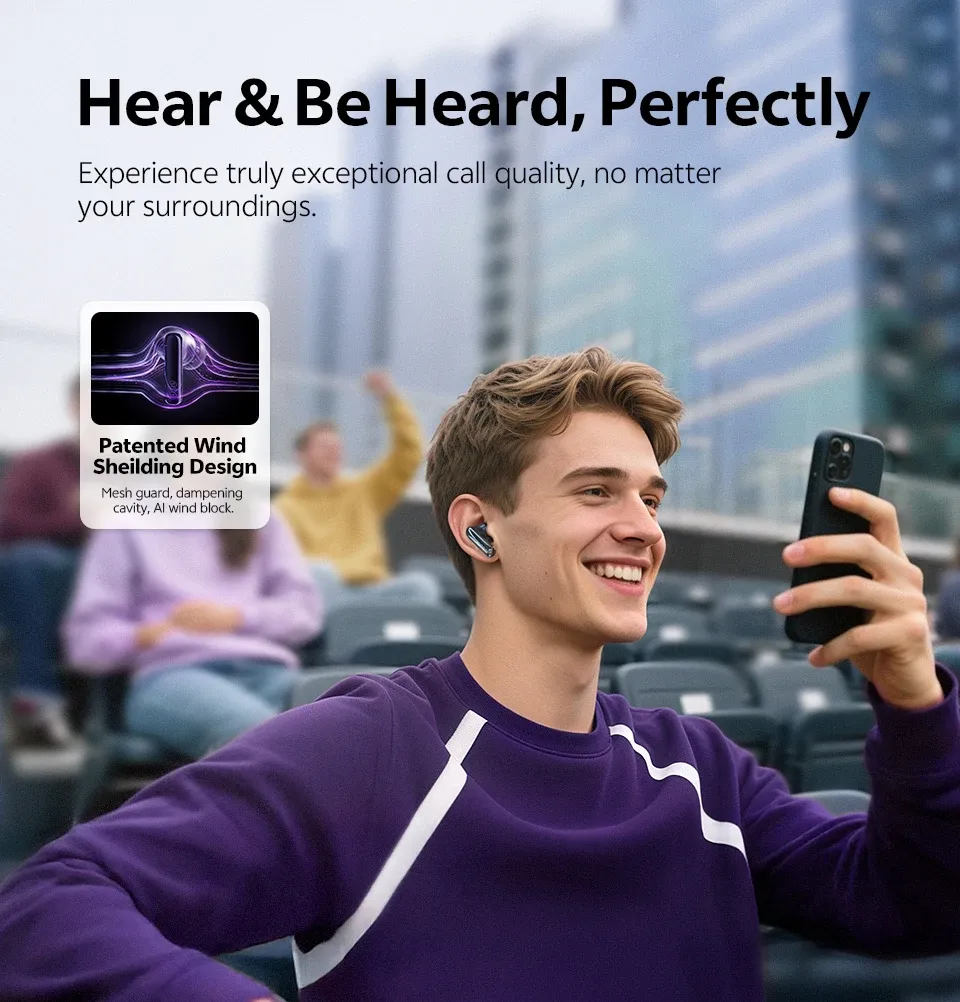 QCY MeloBuds N70 Adaptive ANC Wireless Earbuds, Bluetooth 6.0 LDAC Hi-Res Audio, 6 Mics ENC for Clear Calls, 50-Hour Playtime, Wireless Charging, IPX5 Waterproof, Smart In-Ear Detection showcase 7