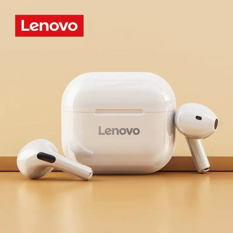 Lenovo LP40 TWS Wireless Bluetooth 5.3 Earbuds with Noise Reduction, Touch Control, Long Standby, and Siri Support - Ideal for Music & Calls thumbnail 1