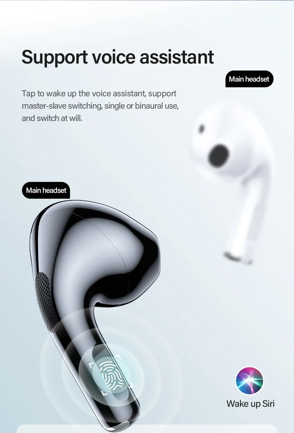 Lenovo LP40 TWS Wireless Bluetooth 5.3 Earbuds with Noise Reduction, Touch Control, Long Standby, and Siri Support - Ideal for Music & Calls showcase 14