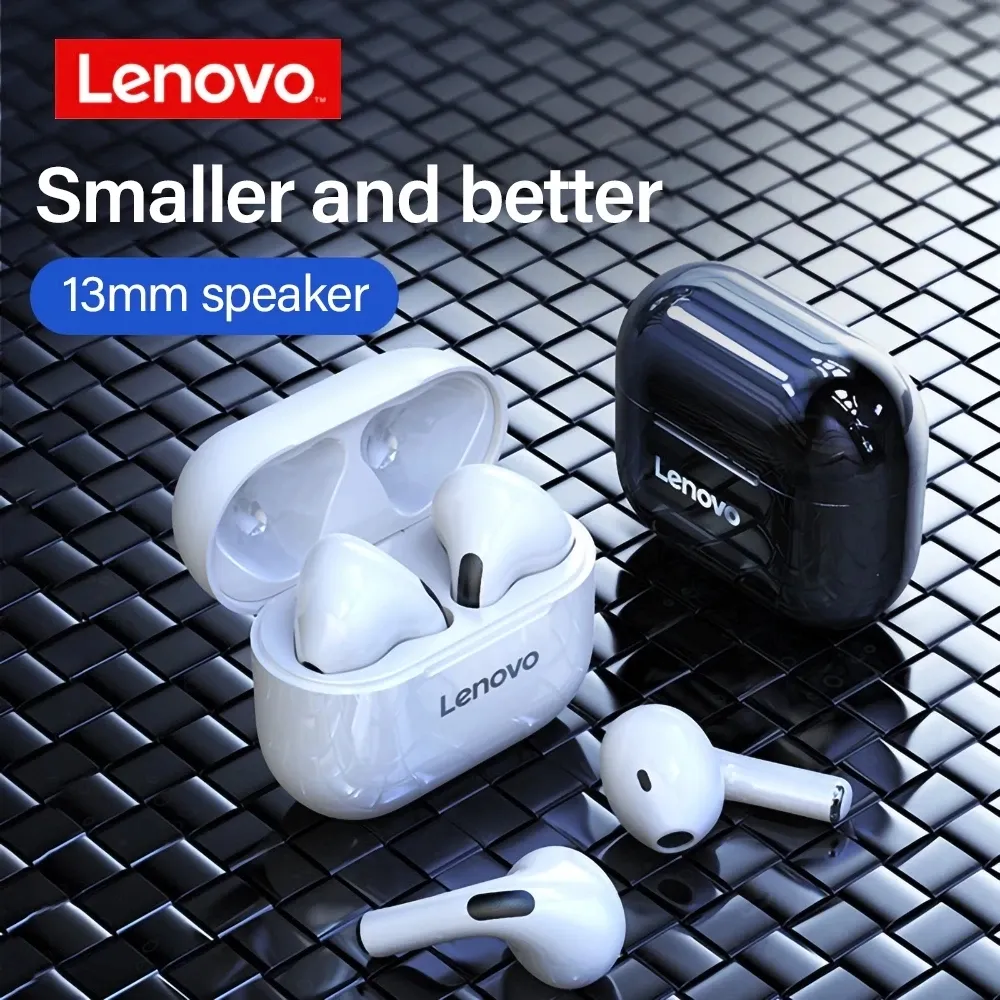 Lenovo LP40 TWS Wireless Bluetooth 5.3 Earbuds with Noise Reduction, Touch Control, Long Standby, and Siri Support - Ideal for Music & Calls thumbnail 2