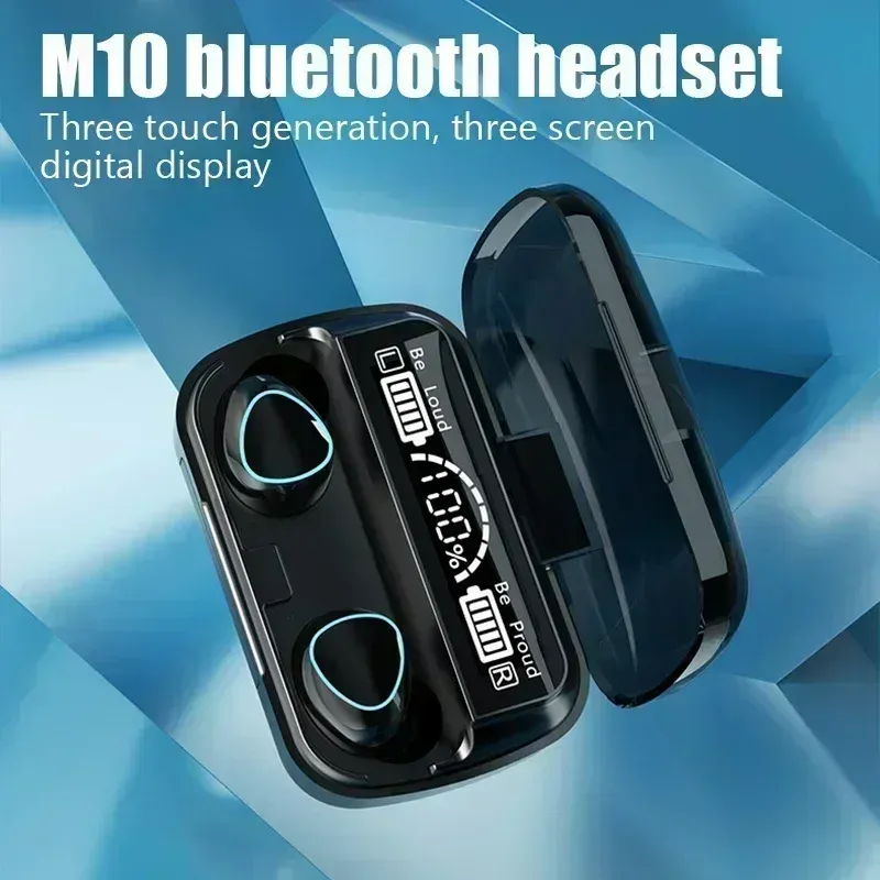 New Bluetooth Earphones with LED Display, Wireless Music Headphones, Waterproof Headset for Smartphones showcase 3