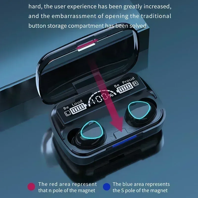 New Bluetooth Earphones with LED Display, Wireless Music Headphones, Waterproof Headset for Smartphones showcase 14