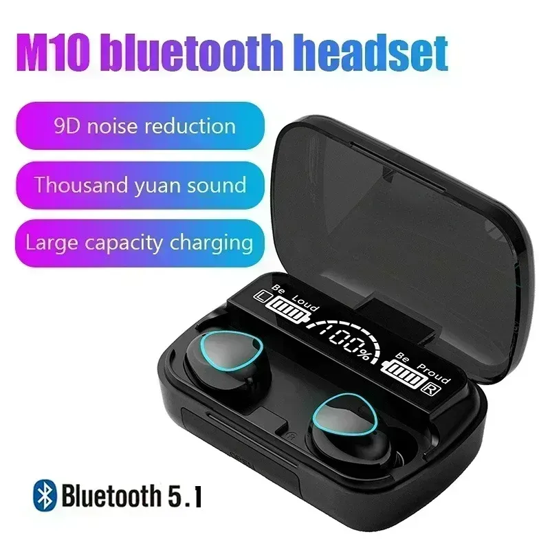 New Bluetooth Earphones with LED Display, Wireless Music Headphones, Waterproof Headset for Smartphones showcase 7