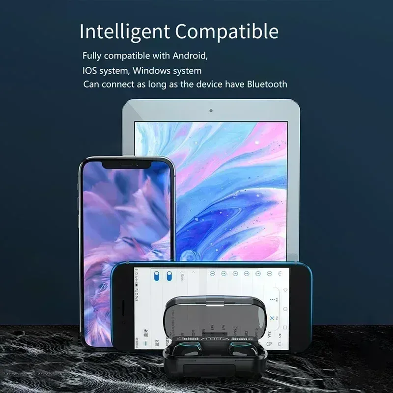 New Bluetooth Earphones with LED Display, Wireless Music Headphones, Waterproof Headset for Smartphones showcase 16