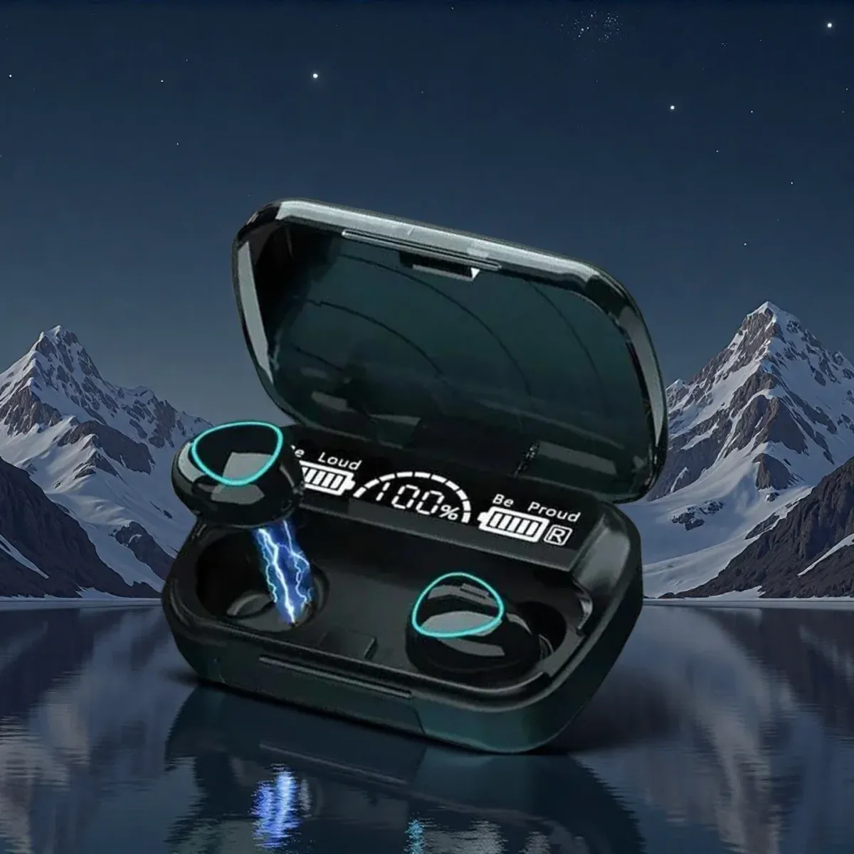 New Bluetooth Earphones with LED Display, Wireless Music Headphones, Waterproof Headset for Smartphones showcase 1